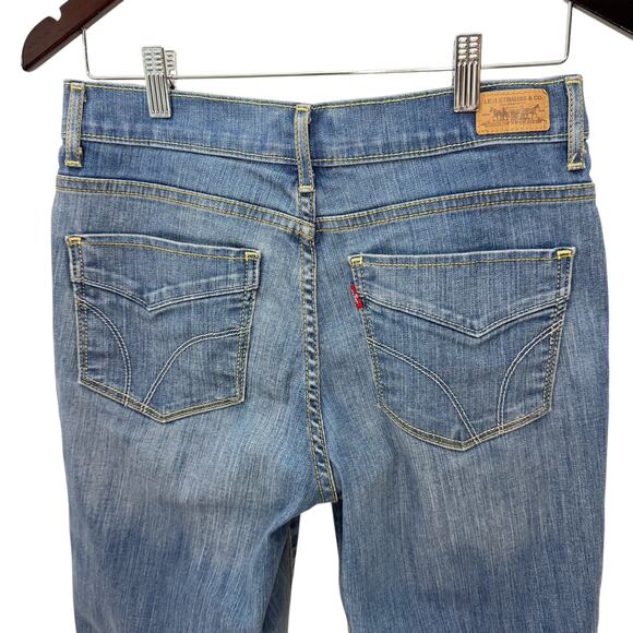 LEVI'S Cropped Denim Jeans Size 8 Slimming High Waisted - Picture 5 of 8